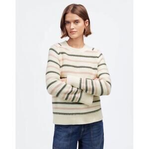 NWT Madewell Cotton Crewneck Sweater in Stripe - Size Small